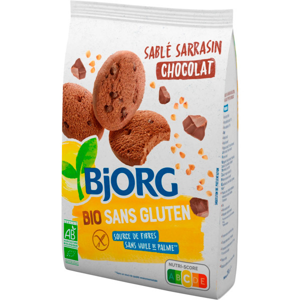  Sablé Sarrasin Chocolat Sans Gluten Bio Bjorg code EAN 3229820794822 