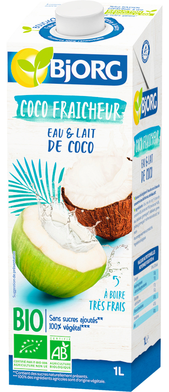 COCO FRAICHEUR BIO EAU & LAIT DE COCO Bjorg