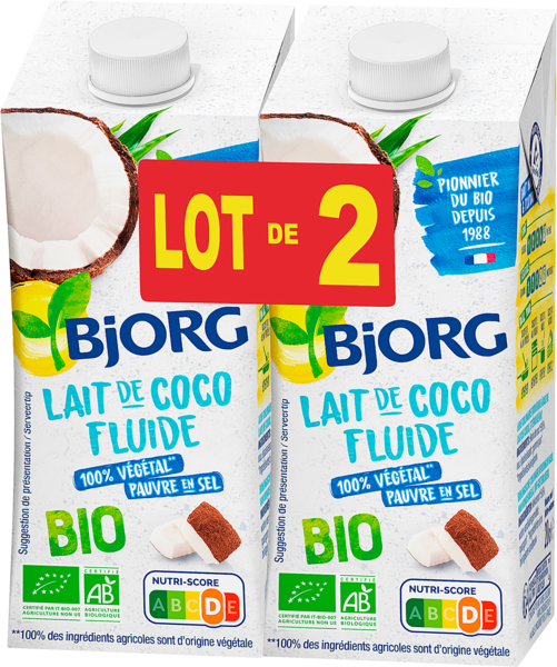 BJORG Lait De Coco Fluide Cuisine Bio Bjorg  code EAN 3229820799537 