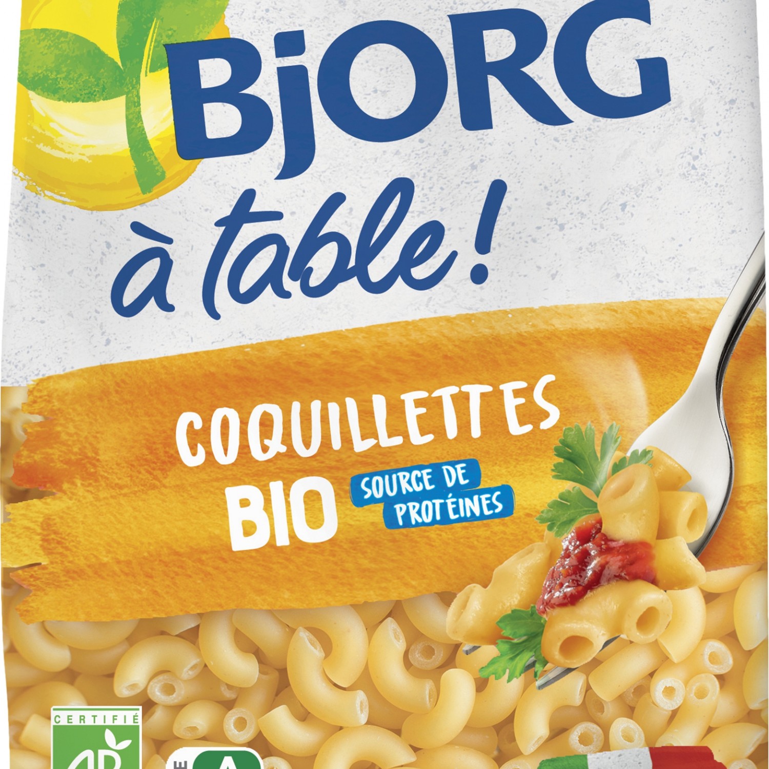 BJORG Pâtes coquillettes BJORG code EAN 3229820800752 