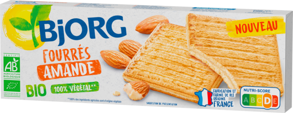 BJORG Biscuits Bio Fourrés À L'Amande Bjorg code EAN 3229820803876 