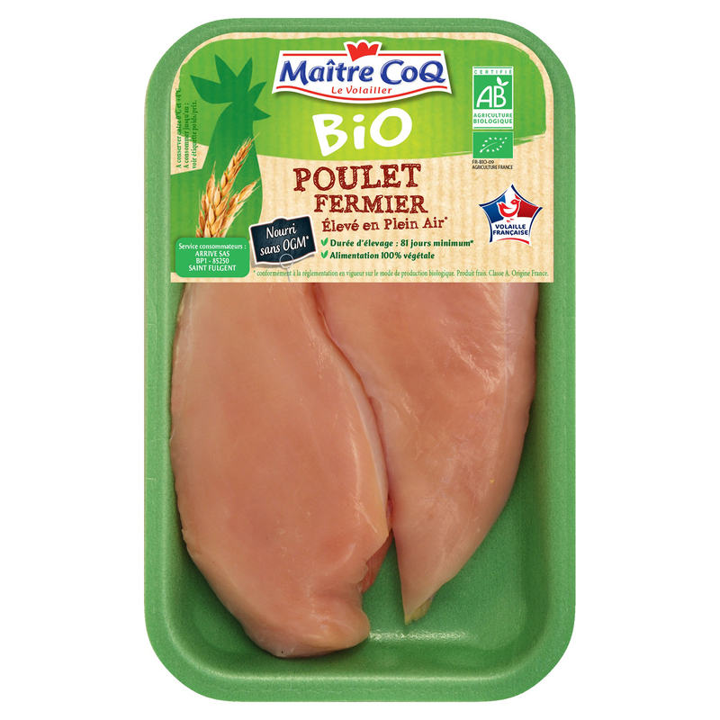 FILETS DE POULET FERMIER BIO X 2 MAITRE COQ
