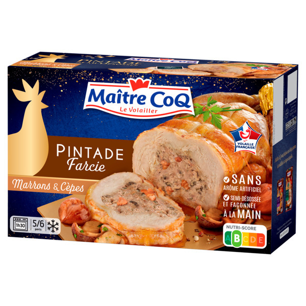 PINTADE FARCIE AUX MARRONS ET CÈPES SURGELÉE
