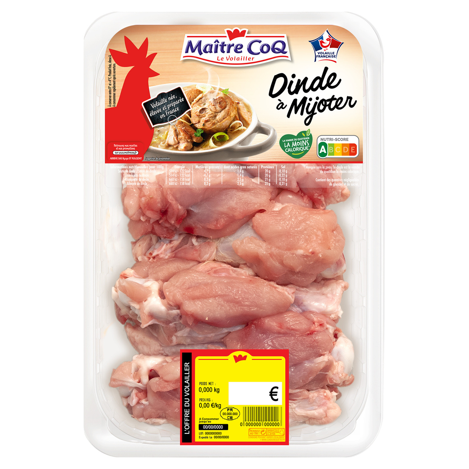 Dinde pour blanquette MAITRE COQ