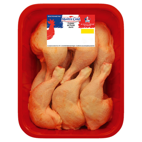 Cuisses de poulet avec partie de dos 