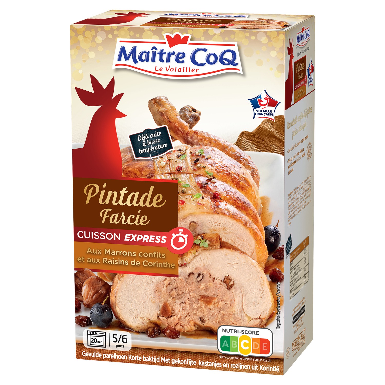 Pintade farcie aux marrons & raisins MAITRE COQ