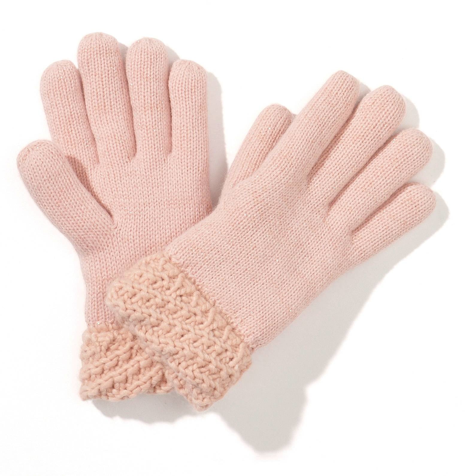 Gant maille fausse fourrure