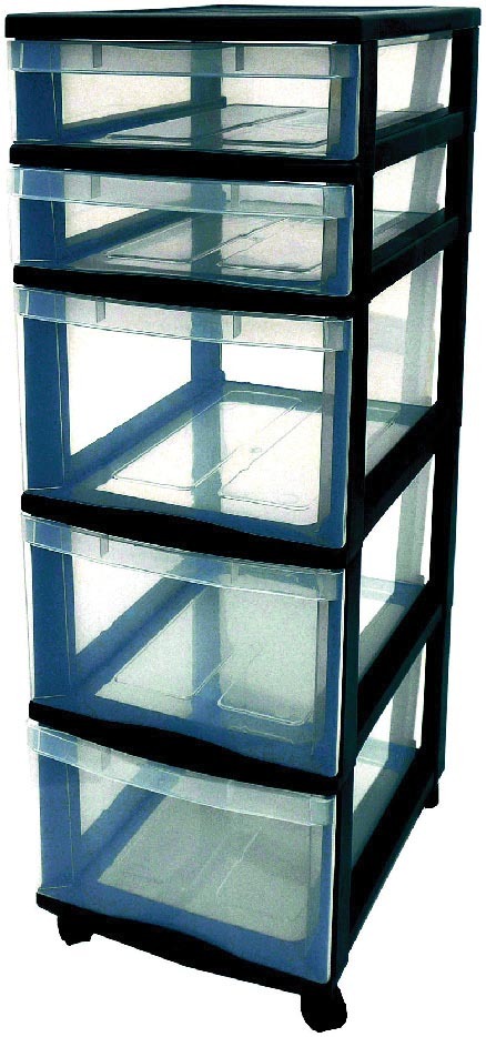 Tour de rangement 5 tiroirs leclerc