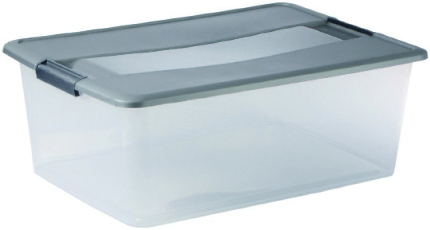 Grizzly Lot De 12 Boites De Rangement Avec Couvercle - 1,7 L (XS) - Caisses Empilables En Plastique Transparent - Pour Pour Chaussures De Bébé Jouets, Bricolage