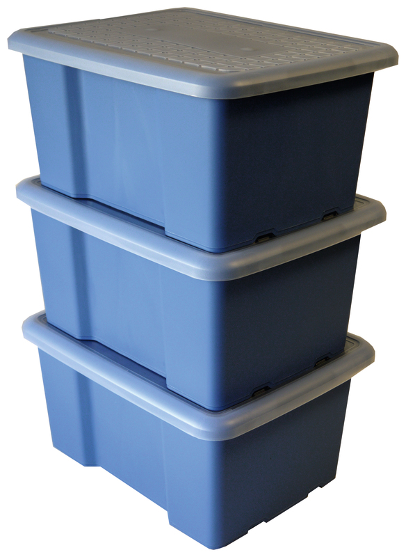 LOT DE 3 BOX 30L BLEU SUNDIS