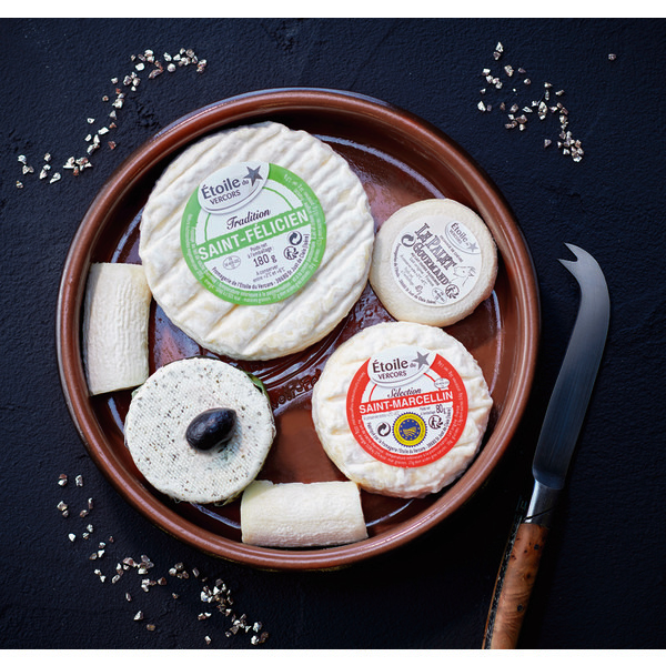 Plateau céramique de 6 fromages (b) 