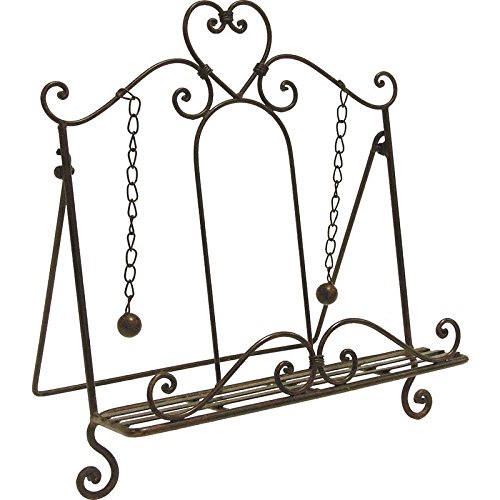 Lutrin cœur en métal laqué rouille