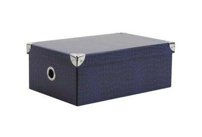 Boite de rangement en carton pliable bleu