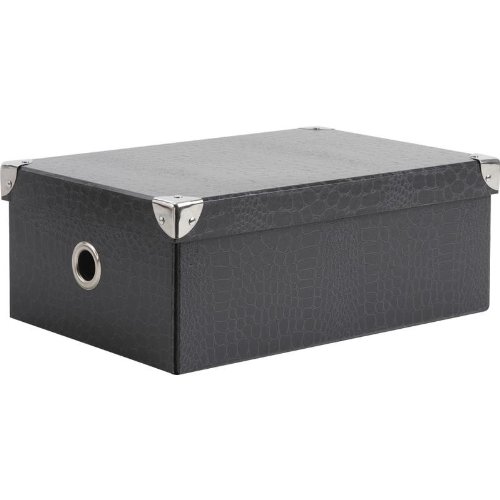 Boite de rangement en carton pliable noir