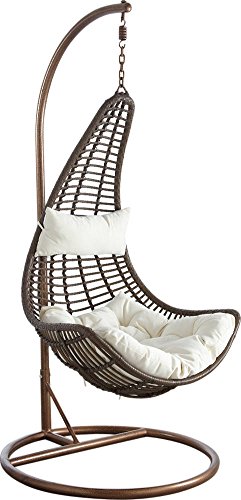 Balancelle sur pied en Polyrésine et Acier Brun