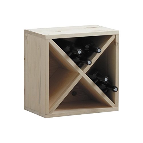 Casier de rangement 16 bouteilles en epicéa 40x...