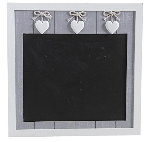 Tableau noir ardoise murale en bois coeurs
