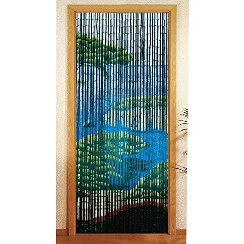 Rideau en bambou 90 x 200 cm Motif baie
