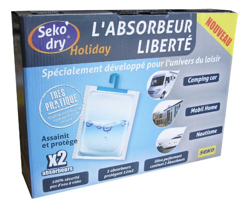 Seko Sekodry holiday 2 absorbeurs de 300 g sec absence de rejet d'eau spécial véhicule et résidence de loisir code EAN 3240211008168 