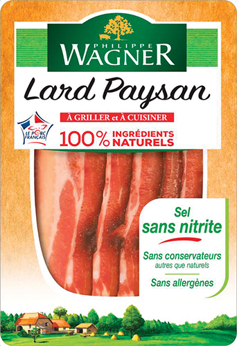 LARD PAYSAN À GRILLER ET À CUISINER SEL SANS NI...