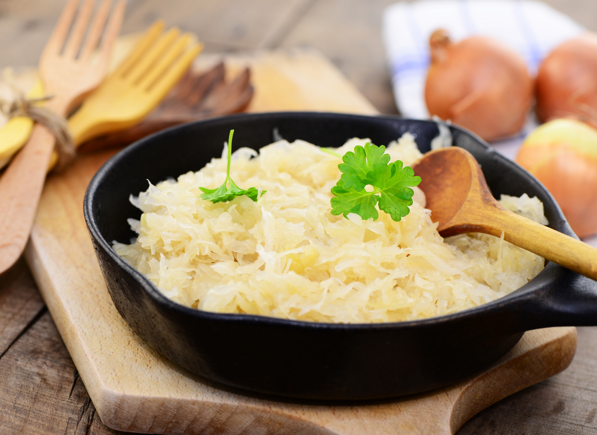 Choucroute cuisinée au saindoux et au riesling