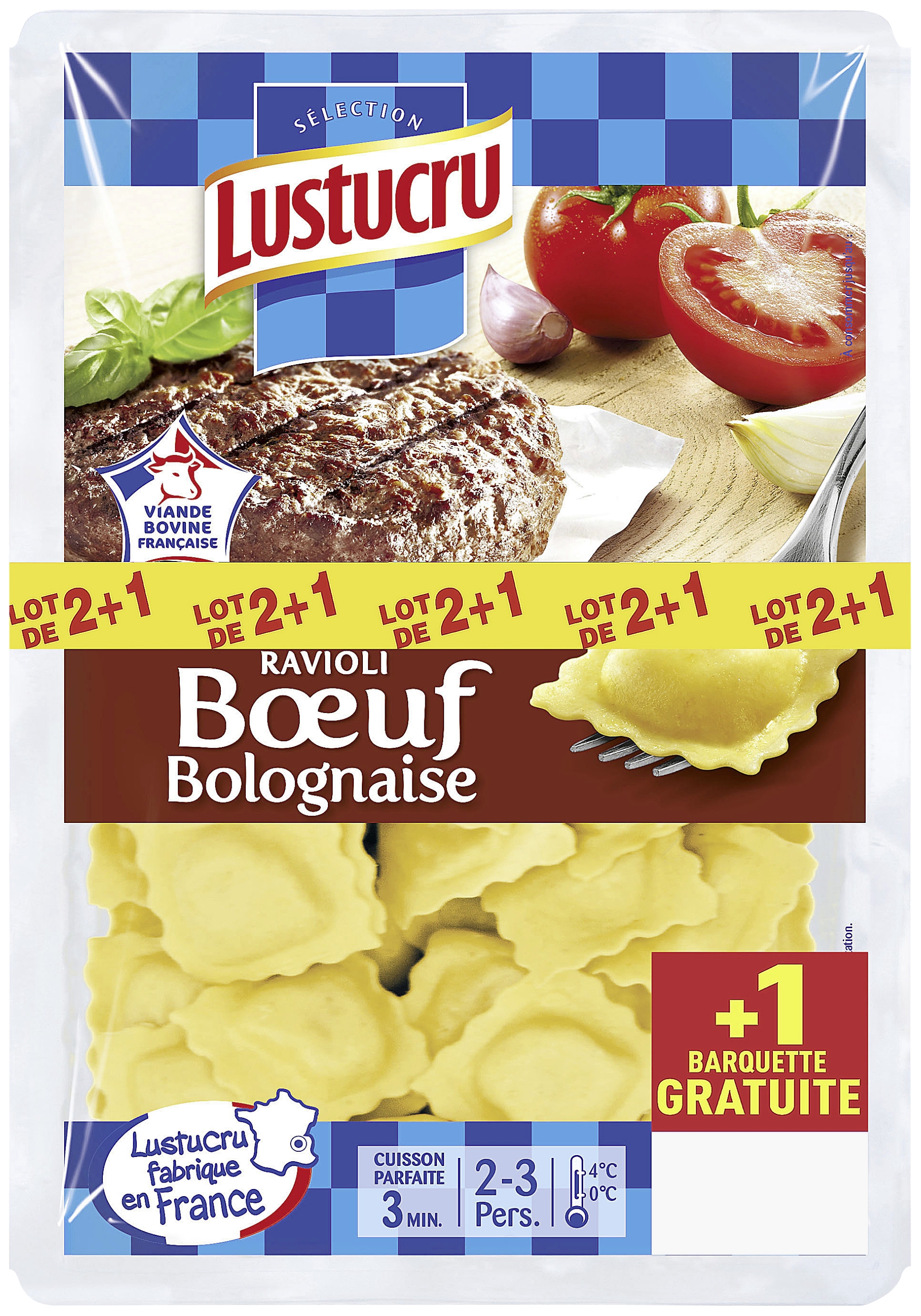 Ravioli bœuf bolognaise Lustucru Sélection