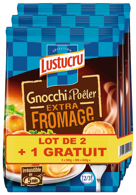 GNOCCHI À POÊLER EXTRA FROMAGE lustucru