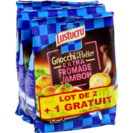  Gnocchi à poêler fromage jambon LUSTUCRU code EAN 3240931541198 