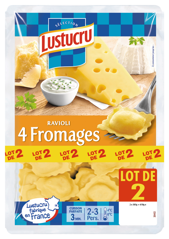 RAVIOLI 4 FROMAGES lustucru