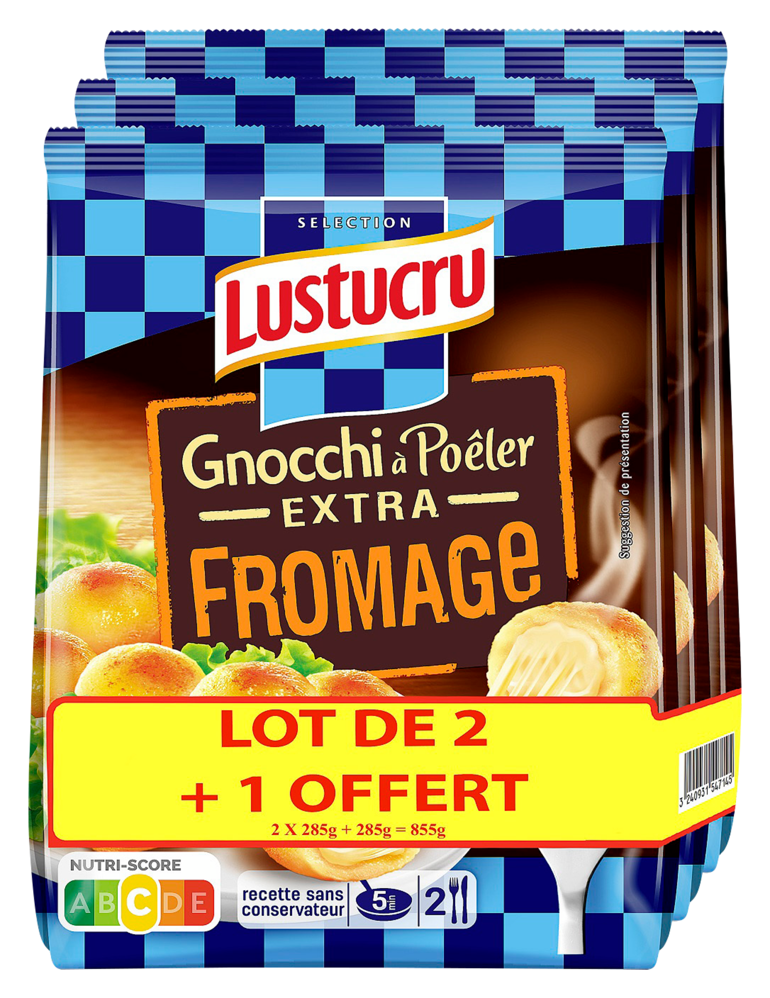 Gnocchi à poêler extra fromage