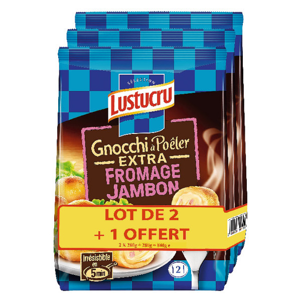  Gnocchi À Poêler Extra Fromage Jambon Lustucru code EAN 3240931548777 