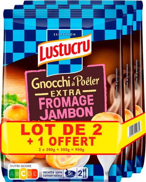 Gnocchi À Poêler Extra Jambon Fromage Lustucru