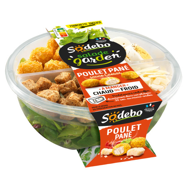  Salade Garden Poulet Pané Sodebo code EAN 3242271000663 