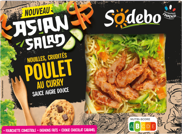 SODEBO ASIAN SALAD POULET CURRY 
 code EAN 3242271002247 