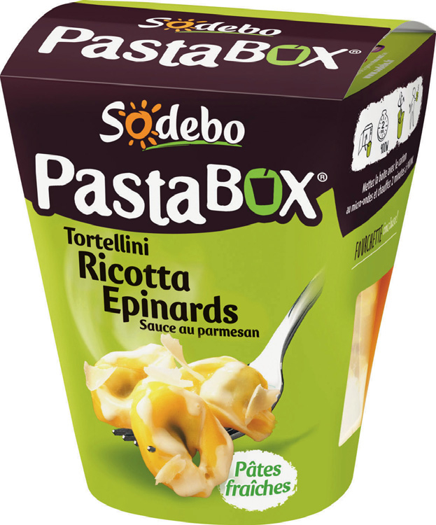  TORTELLINI RICOTTA ÉPINARDS “SODEBO” code EAN 3242272250050 
