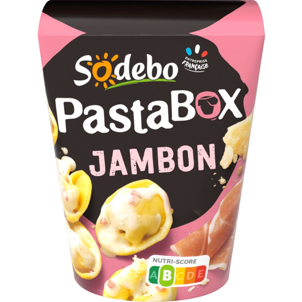  Pasta Box Tortellini Jambon Sauce Parmesan Sodebo  code EAN 3242272251354 