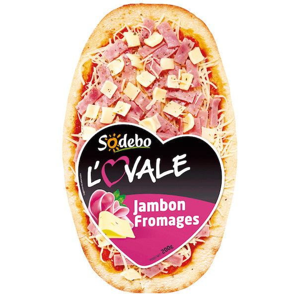 PIZZA JAMBON FROMAGES L'OVALE SODEBO