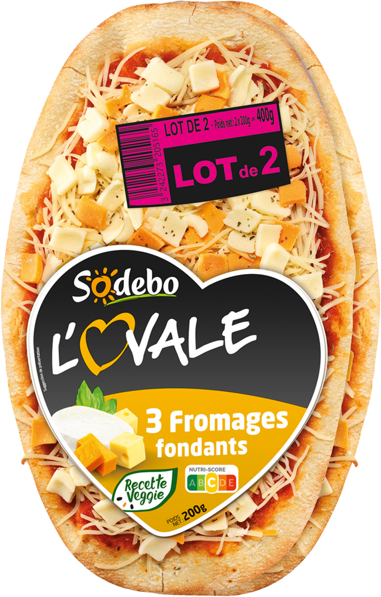 Pizza L'ovale 3 fromages fondants