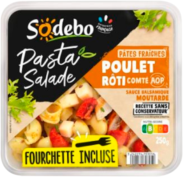  Pasta Salade Poulet Comté Aop Sodebo code EAN 3242274701550 