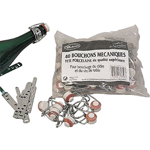 Bouchon mécanique en porcelaine + colliers - Ve...