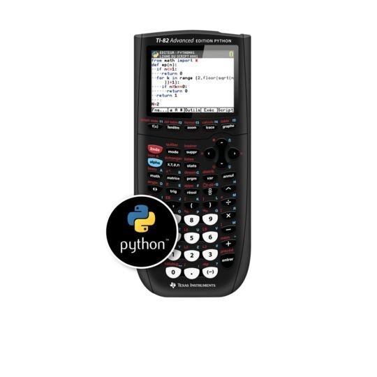  Calculatrice graphique TI-82 Advanced - Edition Python TEXAS INSTRUMENT code EAN 3243480106900 