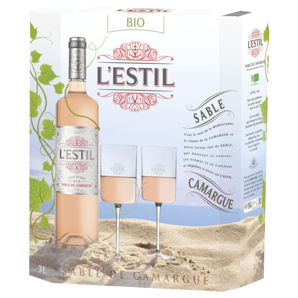 L'ESTIL TENDRE BIO IGP SABLE DE CAMARGUE ROSÉ
 code EAN 3244081705806 
