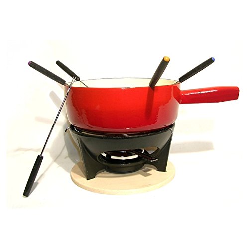 - 102310 - service à fondue savoyarde rouge rubis