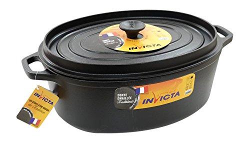 30335 noir cocotte en fonte émaillée 35 cm