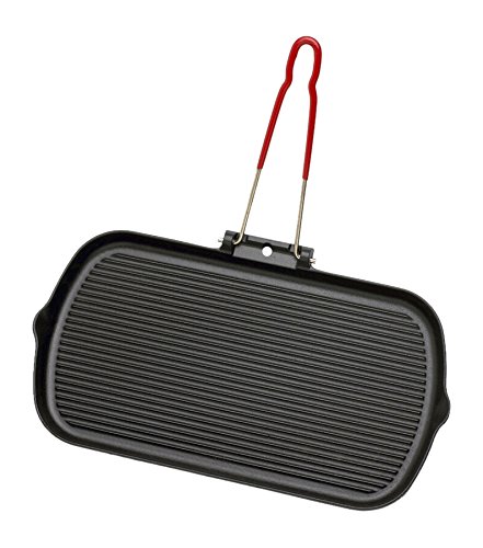 Grill viande rectangulaire en fonte noir 37 x 2...