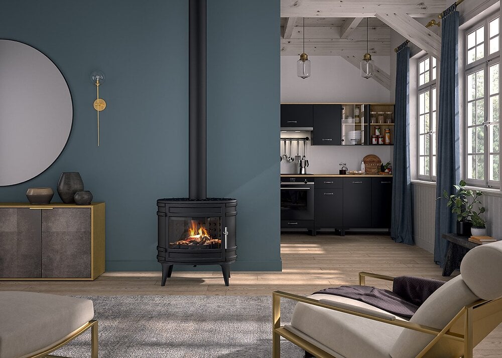 INVICTA Poêle à bois Mandorin - Fonte - Anthracite - 8kW code EAN 3244336483046 