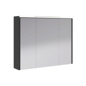  Armoire de salle de bains éclairante avec miroir Archi noir mat 90 cm code EAN 3244550569052 