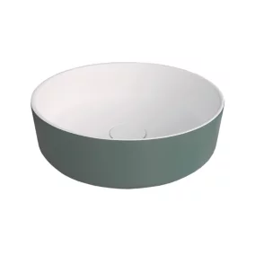  Vasque à poser en résine vert toundra Ø38 x H.12 cm, Decotec Havana code EAN 3244550648672 