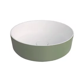  Vasque à poser en résine vert fougère Ø38 x H.12 cm, Decotec Havana code EAN 3244550648689 