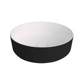  Vasque à poser en résine noir mat Ø38 x H.12 cm, Decotec Havana code EAN 3244550648702 